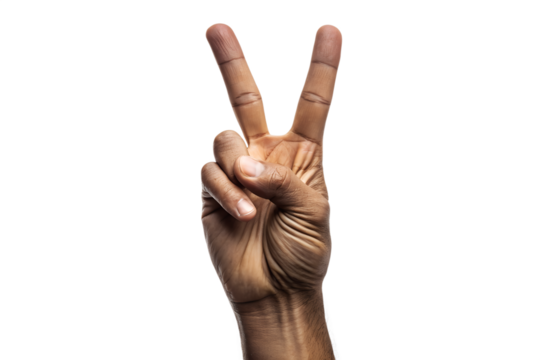 Hand with Peace Sign: A Gesture of Victory or Peace