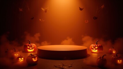 3D Halloween stage display for product showcase