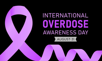 International Overdose Awareness Day, August 31. Vector Illustration Template for Banner, Poster, Greeting Card and Background.