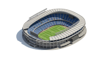 Detailed 3D isometric vector illustration of a Accor stadium arena for championship games