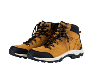 hiking boots isolated on white