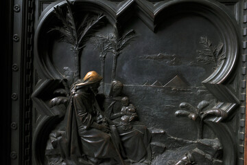 Detail of a door of a church