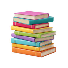 Fototapeta premium Colorful books stacked high (2)
