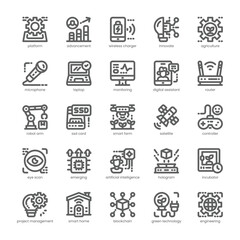 Innovation Hub Icon pack for your website, mobile, presentation, and logo design. Innovation Hub Icon outline design. Vector graphics illustration and editable stroke.