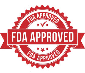 Fda approved seal stamp red emblem