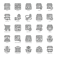 Vendor Platform Icon pack for your website, mobile, presentation, and logo design. Vendor Platform Icon outline design. Vector graphics illustration and editable stroke.