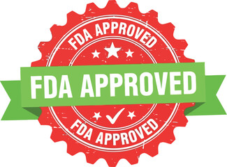 Obraz premium Fda approved seal stamp badge