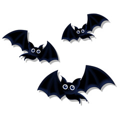 bat and bats vector illustration. Halloween bat or bats on transparent background. Animal, bat, bats, fauna silhouette. Design for print, element, decor, sticker, decoration, card, ornament, etc.