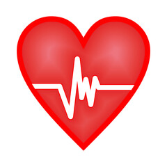 Vital Signs, Love and Health, A Healthy Heartbeat, Heartbeat Icons and Variations, ECG Pulse within Heart Symbols, Diverse Heart Rhythm Representations
