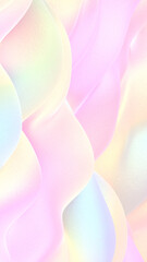 3D render abstract pastel rainbow gradient wave background.