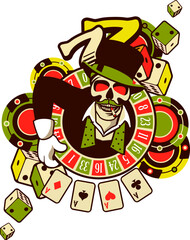 skull vector design art