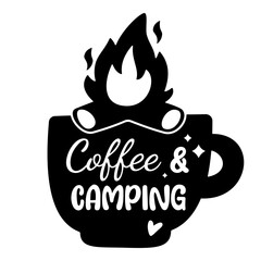 Coffee Caming  cute pattern t-shirt. 