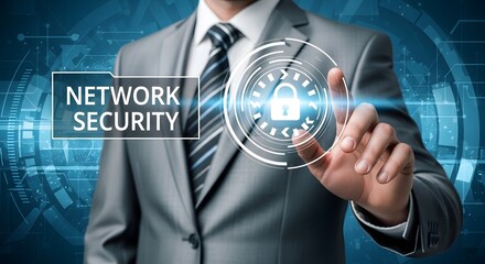 Network Security Interface with Holographic Lock and Digital Elements