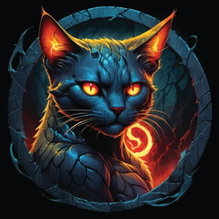 Black Cat Vector Design