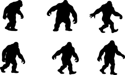 Bigfoot & Yeti Silhouette Graphics Bundle