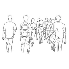 Male and Female Hand Drawn pencil Skitch's Best Vector File for Downloads