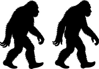Fototapeta premium Bigfoot Silhouettes Collection