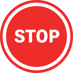 Red stop sign icon