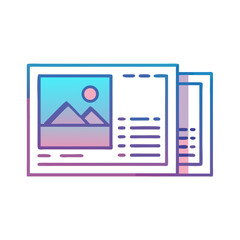 Digital content layout with image and text elements