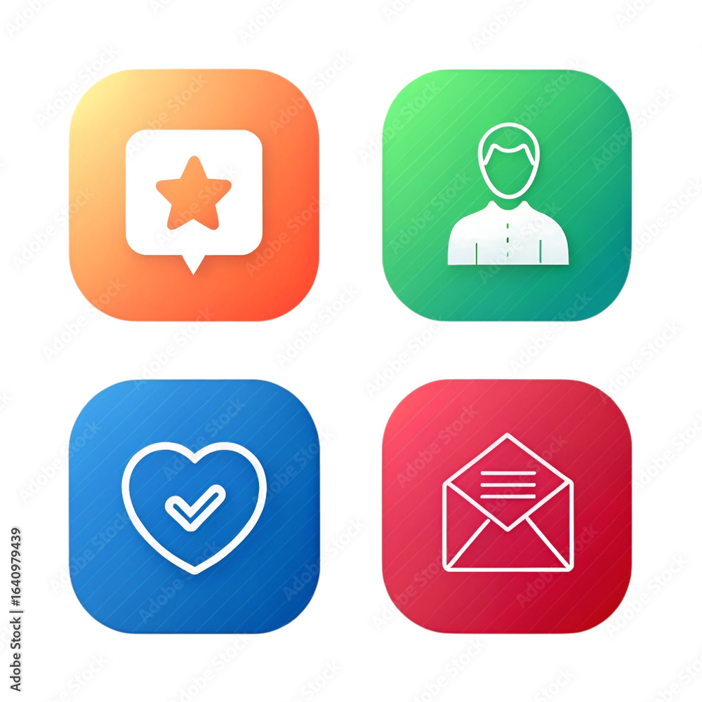 Poster vector set of glossy internet buttons and web icons illustration