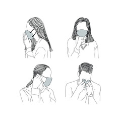 Male and Female Hand Drawn pencil Skitch's Best Vector File for Downloads