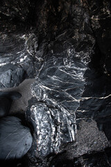 The interior of a sea cave Strangles Beach the North Cornish Coast