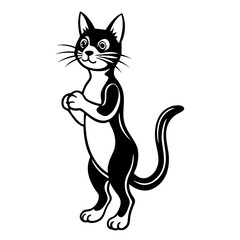 black cat cartoon