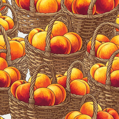 sweet peach harvest abundant baskets for summer designs