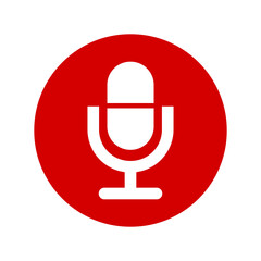 Retro Microphone icon isolated on transparent background