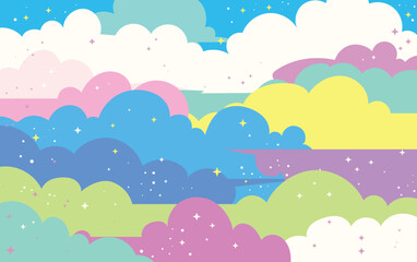 Abstract background  fantasy clouds vector
