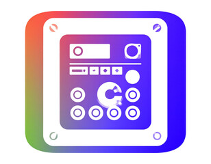 Fototapeta premium mp3 player with headphones on white background