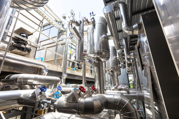 System pipes and pumps, handling heating, ventilation, air conditioning, and cooling