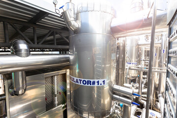 System pipes and pumps, handling heating, ventilation, air conditioning, and cooling