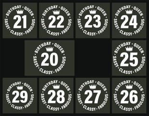 20 years old birthday queen t shirt