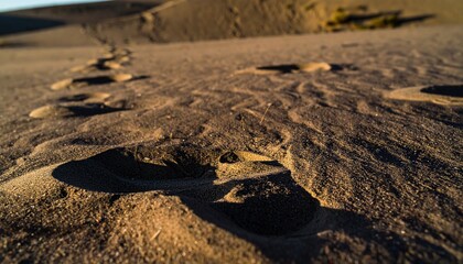 L'impronta del tempo nel deserto della memoria dove le tracce si cancellano mentre altre resistono all'erosione delle onde e del vento sulla sabbia