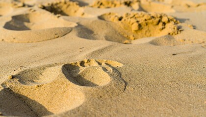L'impronta del tempo nel deserto della memoria dove le tracce si cancellano mentre altre resistono all'erosione delle onde e del vento sulla sabbia