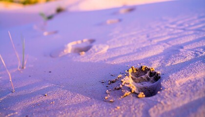 L'impronta del tempo nel deserto della memoria dove le tracce si cancellano mentre altre resistono all'erosione delle onde e del vento sulla sabbia