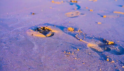 L'impronta del tempo nel deserto della memoria dove le tracce si cancellano mentre altre resistono all'erosione delle onde e del vento sulla sabbia