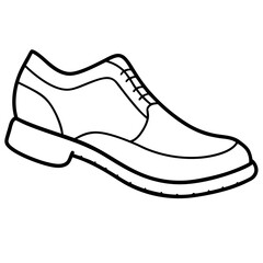 Shoe heel grip line art vector