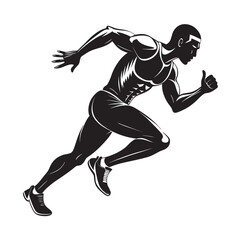 silhouette of a runner