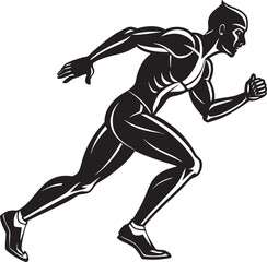 runner silhouette vector