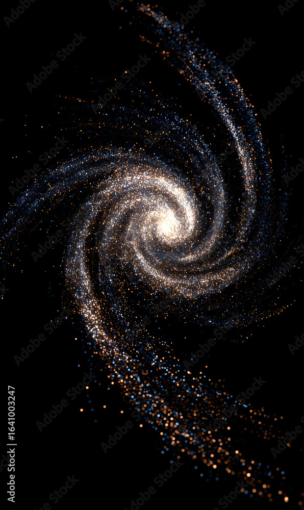 Poster abstract cosmic swirl featuring a brilliant celestial spiral design radiating light and energy in an