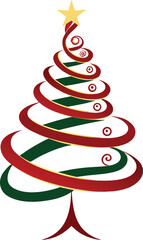 Abstract swirling geometric shapes with vibrant color palette