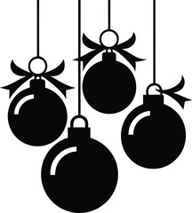 Festive bauble cluster design for holiday celebrations