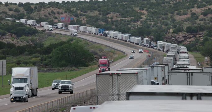 Interstate 40 Traffic Jam By SNTa Rosa NM