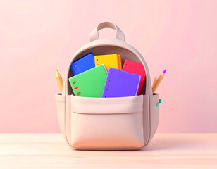 A Flat Lay Composition of School Supplies on a Wooden Desk