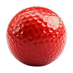 Red Golf Ball isolated on a White Background
