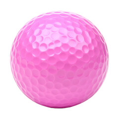 Pink Golf Ball isolated on a White Background
