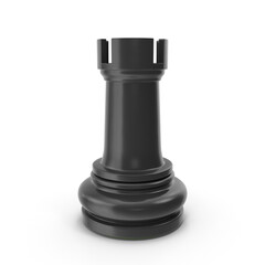 rook chess piece isolated on transparent background , 3d render , PNG