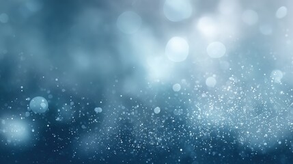 Fototapeta premium Abstract Blue Glittering Bokeh Background with Sparkling Light, Perfect for Festive Design and Seasonal Greetings